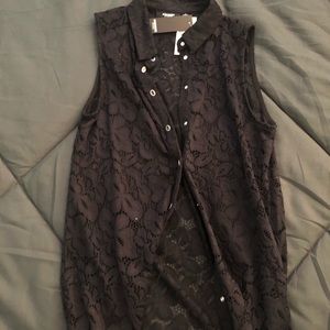 Black lace top